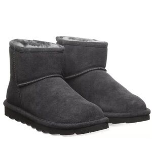 Bearpaw Women's Alyssa Boots Cozy Gray Suede Ankle Boots